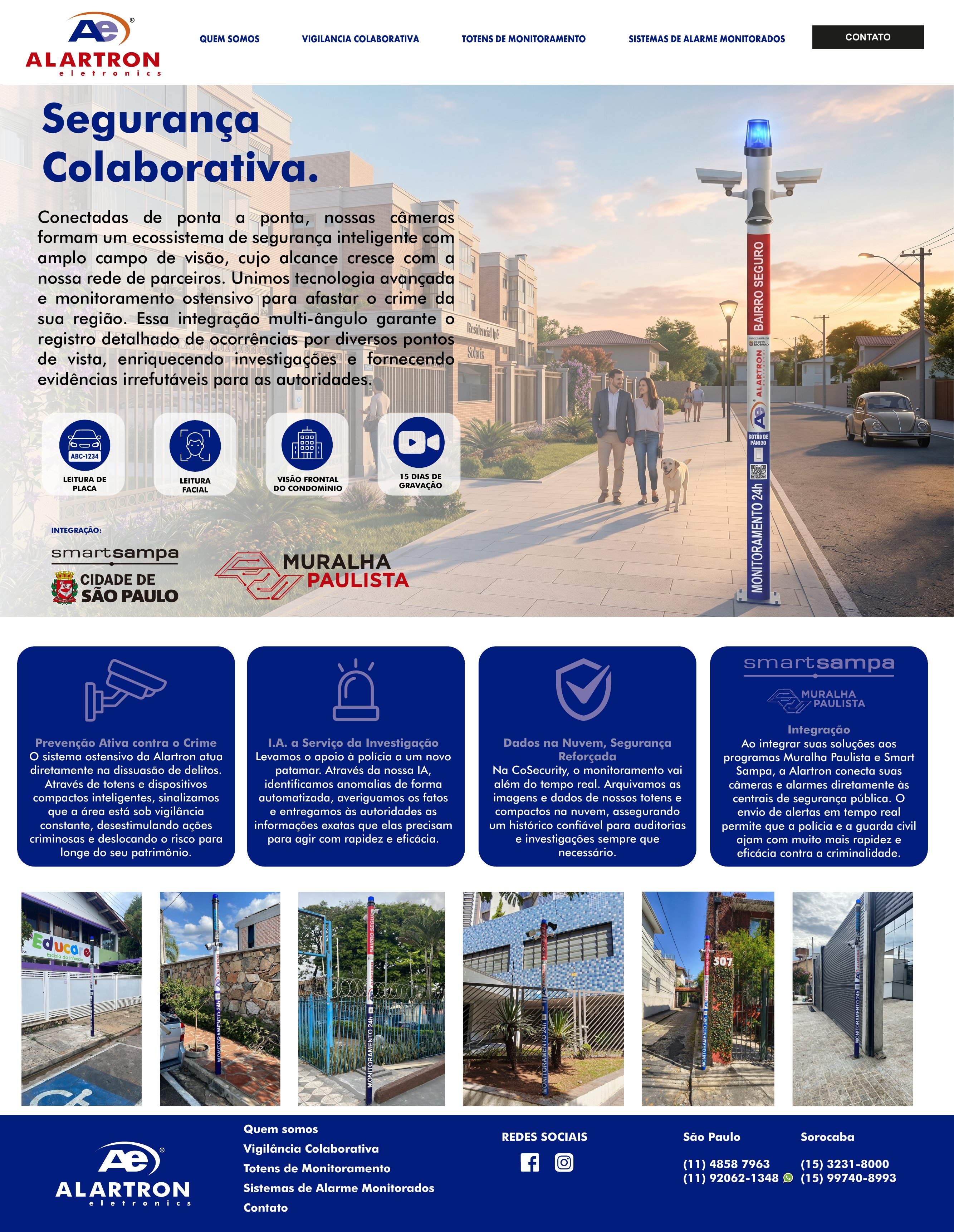 Totem de monitoramento e segurança colaborativa